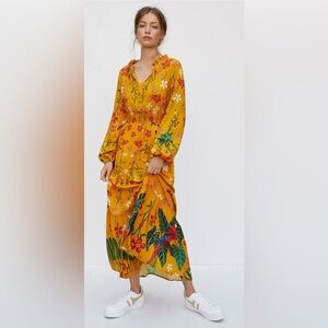 Farm Rio Cristy Maxi Tropical Dress